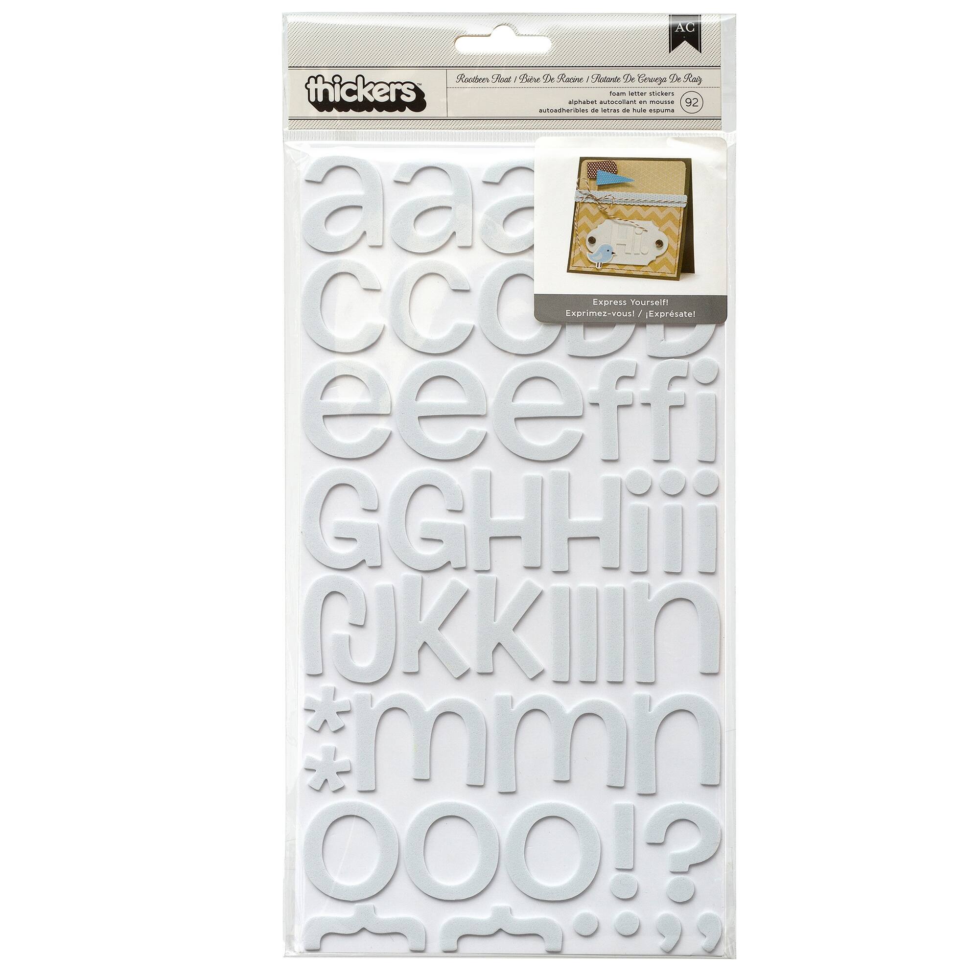 American Crafts™ White Rootbeer Float Foam Alphabet Stickers